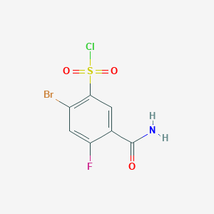 2-Bromo-5-carbamoyl-4-fluorobenzene-1-sulfonyl chloride