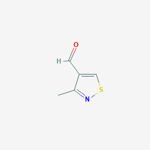 molecular formula C5H5NOS B2363919 3-Methyl-isothiazole-4-carbaldehyde CAS No. 17265-59-7