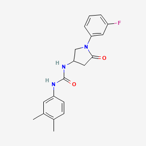 1-(3,4-Dimethylphenyl)-3-[1-(3-fluorophenyl)-5-oxopyrrolidin-3-yl]urea