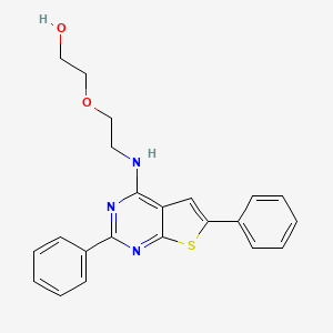 molecular formula C22H21N3O2S B2363923 2-(2-((2,6-Diphenylthieno[2,3-d]pyrimidin-4-yl)amino)ethoxy)ethanol CAS No. 663218-79-9