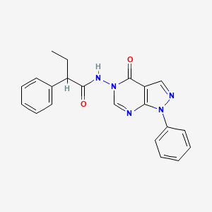 molecular formula C21H19N5O2 B2363925 N-(4-oxo-1-phenyl-1H-pyrazolo[3,4-d]pyrimidin-5(4H)-yl)-2-phenylbutanamide CAS No. 899752-85-3