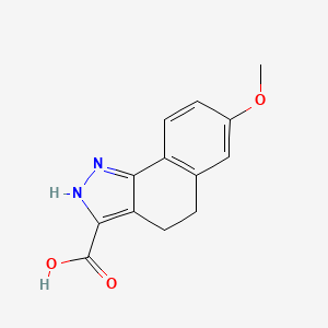 molecular formula C13H12N2O3 B2363936 7-methoxy-4,5-dihydro-2H-benzo[g]indazole-3-carboxylic acid CAS No. 696645-93-9