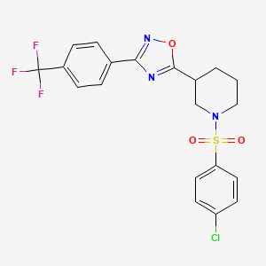 1-[(4-Chlorophenyl)sulfonyl]-3-{3-[4-(trifluoromethyl)phenyl]-1,2,4-oxadiazol-5-yl}piperidine