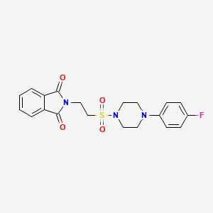 molecular formula C20H20FN3O4S B2363954 2-(2-((4-(4-Fluorophenyl)piperazin-1-yl)sulfonyl)ethyl)isoindoline-1,3-dione CAS No. 919756-98-2