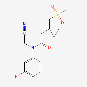 N-(Cyanomethyl)-N-(3-fluorophenyl)-2-[1-(methylsulfonylmethyl)cyclopropyl]acetamide