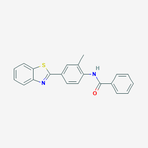 molecular formula C21H16N2OS B236396 N-[4-(1,3-benzothiazol-2-yl)-2-methylphenyl]benzamide 
