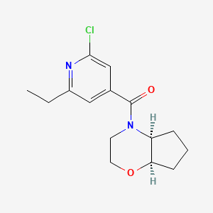 molecular formula C15H19ClN2O2 B2363960 [(4As,7aR)-3,4a,5,6,7,7a-hexahydro-2H-cyclopenta[b][1,4]oxazin-4-yl]-(2-chloro-6-ethylpyridin-4-yl)methanone CAS No. 2224304-53-2