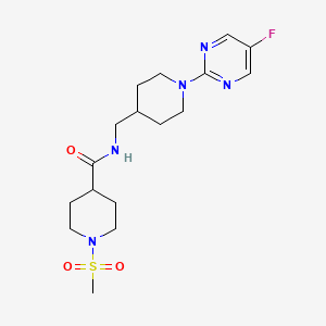 N-((1-(5-fluoropyrimidin-2-yl)piperidin-4-yl)methyl)-1-(methylsulfonyl)piperidine-4-carboxamide