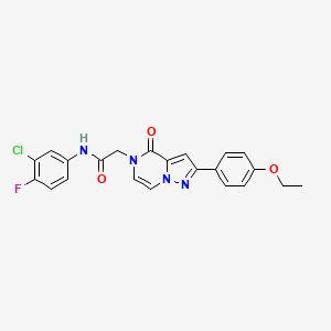 N-(3-chloro-4-fluorophenyl)-2-[2-(4-ethoxyphenyl)-4-oxopyrazolo[1,5-a]pyrazin-5(4H)-yl]acetamide