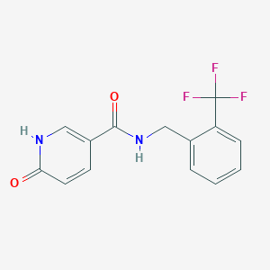 molecular formula C14H11F3N2O2 B2363966 6-hydroxy-N-(2-(trifluoromethyl)benzyl)nicotinamide CAS No. 1252911-28-6