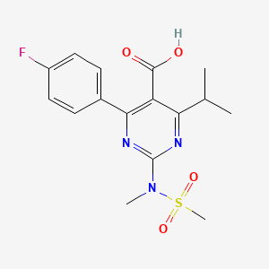 4-(4-Fluorophenyl)-6-isopropyl-2-[(n-methyl-n-methylsufonyl)amino]pyrimidine-5-carboxylic acid