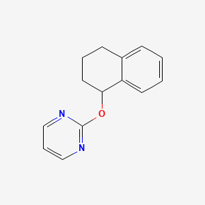 molecular formula C14H14N2O B2363986 2-(1,2,3,4-Tetrahydronaphthalen-1-yloxy)pyrimidine CAS No. 32252-13-4