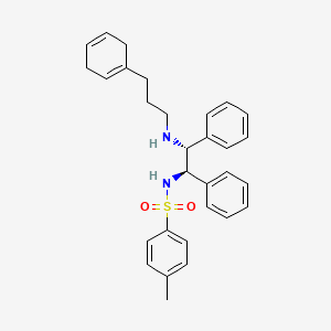 molecular formula C30H34N2O2S B2363994 N-((1R,2R)-2-((3-(cyclohexa-1,4-dien-1-yl)propyl)amino)-1,2-diphenylethyl)-4-methylbenzenesulfonamide CAS No. 851051-41-7