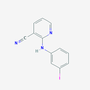molecular formula C12H8IN3 B2364000 2-(3-Iodoanilino)pyridine-3-carbonitrile CAS No. 1040043-87-5