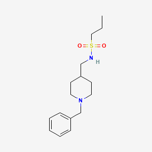 molecular formula C16H26N2O2S B2364006 N-((1-benzylpiperidin-4-yl)methyl)propane-1-sulfonamide CAS No. 1211187-93-7