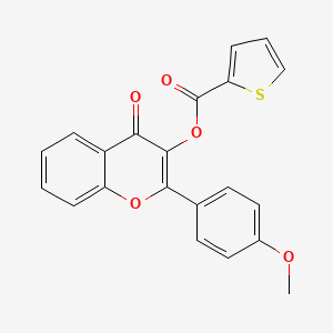 molecular formula C21H14O5S B2364016 2-(4-methoxyphenyl)-4-oxo-4H-chromen-3-yl 2-thiophenecarboxylate CAS No. 331460-15-2