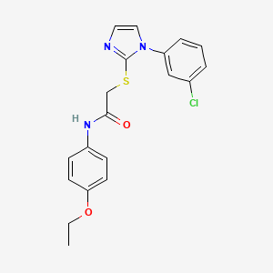 2-((1-(3-chlorophenyl)-1H-imidazol-2-yl)thio)-N-(4-ethoxyphenyl)acetamide
