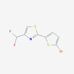molecular formula C8H4BrF2NS2 B2364020 2-(5-Bromothiophen-2-yl)-4-(difluoromethyl)-1,3-thiazole CAS No. 2248335-02-4
