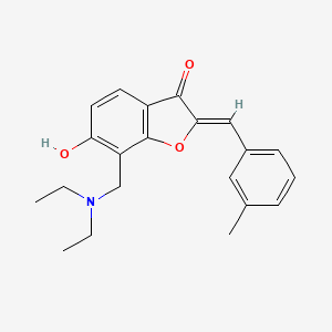 molecular formula C21H23NO3 B2364021 (Z)-7-((diethylamino)methyl)-6-hydroxy-2-(3-methylbenzylidene)benzofuran-3(2H)-one CAS No. 899390-20-6