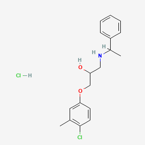 molecular formula C18H23Cl2NO2 B2364028 1-(4-Chloro-3-methylphenoxy)-3-((1-phenylethyl)amino)propan-2-ol hydrochloride CAS No. 478654-04-5