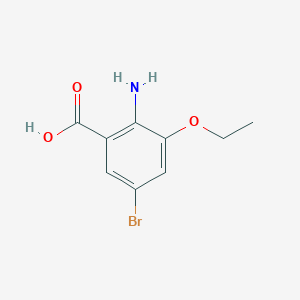 molecular formula C9H10BrNO3 B2364031 2-Amino-5-bromo-3-ethoxybenzoic acid CAS No. 1507484-63-0