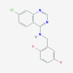 molecular formula C15H10ClF2N3 B2364037 7-chloro-N-(2,5-difluorobenzyl)-4-quinazolinamine CAS No. 477870-06-7