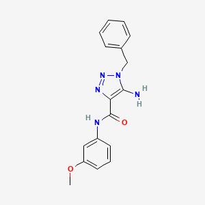 5-amino-1-benzyl-N-(3-methoxyphenyl)triazole-4-carboxamide