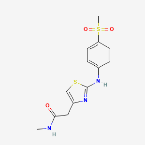 N-methyl-2-(2-((4-(methylsulfonyl)phenyl)amino)thiazol-4-yl)acetamide