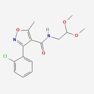 N-(2,2-Dimethoxyethyl)(3-(2-chlorophenyl)-5-methylisoxazol-4-YL)formamide