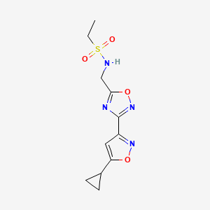 N-((3-(5-cyclopropylisoxazol-3-yl)-1,2,4-oxadiazol-5-yl)methyl)ethanesulfonamide