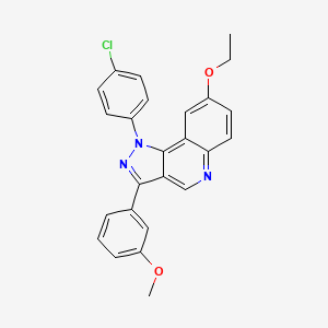 1-(4-chlorophenyl)-8-ethoxy-3-(3-methoxyphenyl)-1H-pyrazolo[4,3-c]quinoline