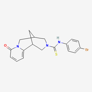 molecular formula C18H18BrN3OS B2364066 N-(4-bromophenyl)-6-oxo-7,11-diazatricyclo[7.3.1.0^{2,7}]trideca-2,4-diene-11-carbothioamide CAS No. 864923-44-4