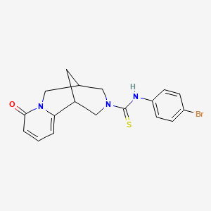 N-(4-bromophenyl)-8-oxo-1,5,6,8-tetrahydro-2H-1,5-methanopyrido[1,2-a][1,5]diazocine-3(4H)-carbothioamide