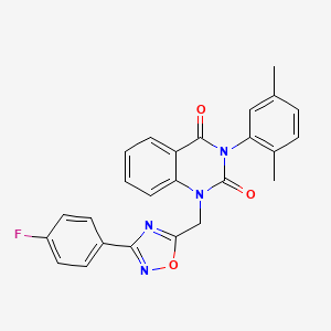 3-(2,5-dimethylphenyl)-1-((3-(4-fluorophenyl)-1,2,4-oxadiazol-5-yl)methyl)quinazoline-2,4(1H,3H)-dione