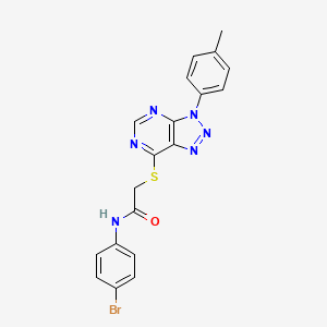 molecular formula C19H15BrN6OS B2364074 N-(4-bromophenyl)-2-((3-(p-tolyl)-3H-[1,2,3]triazolo[4,5-d]pyrimidin-7-yl)thio)acetamide CAS No. 863459-34-1