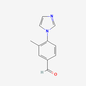 molecular formula C11H10N2O B2364080 4-(1H-咪唑-1-基)-3-甲基苯甲醛 CAS No. 1249801-25-9