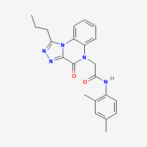 molecular formula C22H23N5O2 B2364082 N-(2,4-dimethylphenyl)-2-(4-oxo-1-propyl-[1,2,4]triazolo[4,3-a]quinoxalin-5(4H)-yl)acetamide CAS No. 1358780-54-7