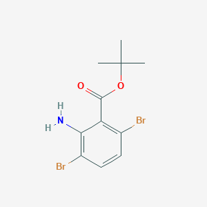 molecular formula C11H13Br2NO2 B2364083 Tert-butyl 2-amino-3,6-dibromobenzoate CAS No. 2287316-84-9