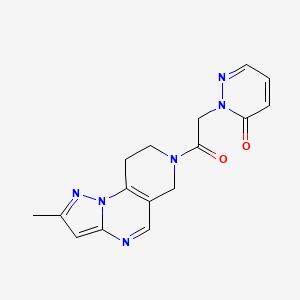 molecular formula C16H16N6O2 B2364093 2-(2-(2-methyl-8,9-dihydropyrazolo[1,5-a]pyrido[3,4-e]pyrimidin-7(6H)-yl)-2-oxoethyl)pyridazin-3(2H)-one CAS No. 1795303-62-6