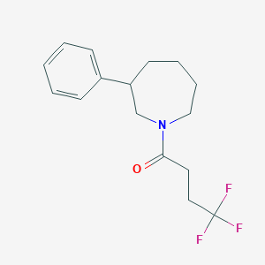molecular formula C16H20F3NO B2364094 4,4,4-Trifluoro-1-(3-phenylazepan-1-yl)butan-1-one CAS No. 2034264-16-7