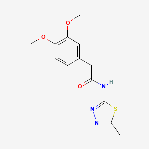 molecular formula C13H15N3O3S B2364096 2-(3,4-dimethoxyphenyl)-N-(5-methyl-1,3,4-thiadiazol-2-yl)acetamide CAS No. 349438-92-2