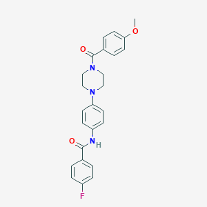 4-fluoro-N-{4-[4-(4-methoxybenzoyl)-1-piperazinyl]phenyl}benzamide