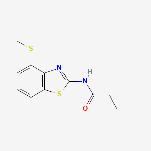 molecular formula C12H14N2OS2 B2364114 N-(4-(methylthio)benzo[d]thiazol-2-yl)butyramide CAS No. 899983-16-5