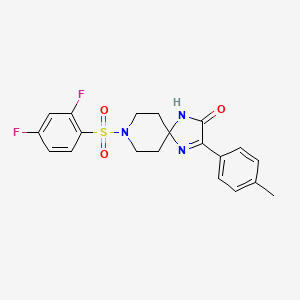 8-((2,4-Difluorophenyl)sulfonyl)-3-(p-tolyl)-1,4,8-triazaspiro[4.5]dec-3-en-2-one