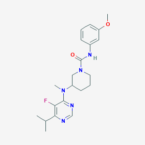 3-[(5-Fluoro-6-propan-2-ylpyrimidin-4-yl)-methylamino]-N-(3-methoxyphenyl)piperidine-1-carboxamide