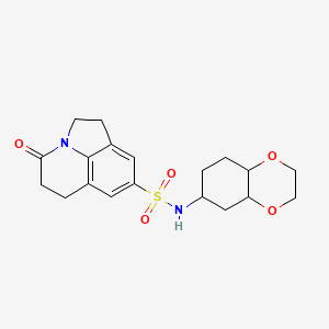 N-(octahydrobenzo[b][1,4]dioxin-6-yl)-4-oxo-2,4,5,6-tetrahydro-1H-pyrrolo[3,2,1-ij]quinoline-8-sulfonamide