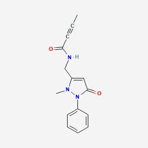 N-[(2-Methyl-5-oxo-1-phenylpyrazol-3-yl)methyl]but-2-ynamide