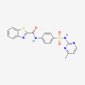 molecular formula C19H15N5O3S2 B2364137 N-(4-(N-(4-methylpyrimidin-2-yl)sulfamoyl)phenyl)benzo[d]thiazole-2-carboxamide CAS No. 457651-71-7