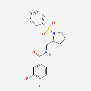 3,4-difluoro-N-((1-tosylpyrrolidin-2-yl)methyl)benzamide