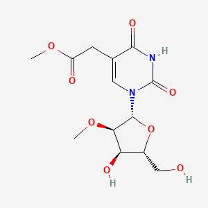 molecular formula C13H18N2O8 B2364140 5-Methoxycarbonylmethyl-2'-O-methyluridine CAS No. 60197-31-1